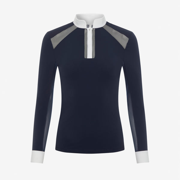 LeMieux Camille Long Sleeve Show Shirt - Navy