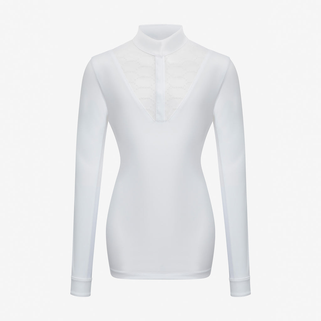 LeMieux Young Rider Eva Long Sleeve Show Shirt - White