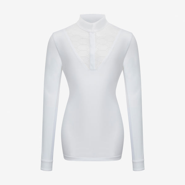 LeMieux Young Rider Eva Long Sleeve Show Shirt - White