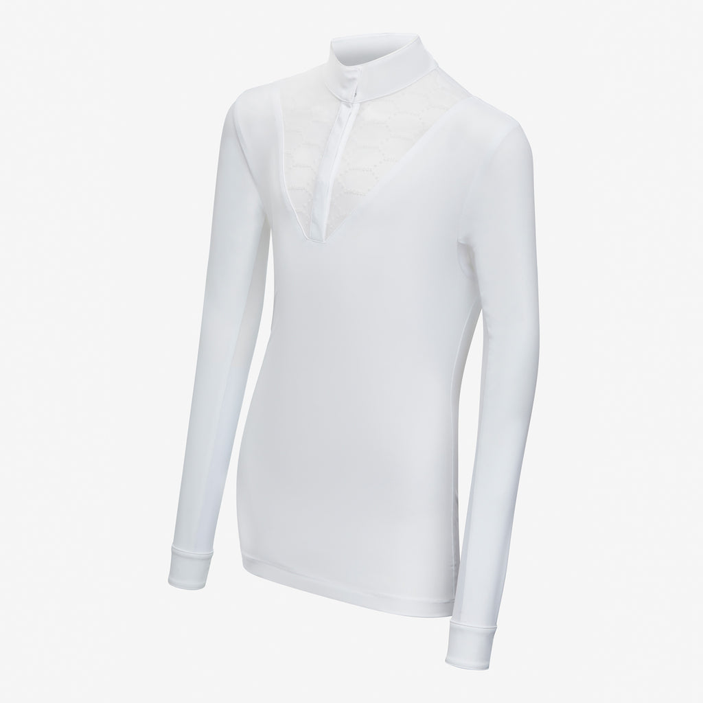 LeMieux Young Rider Eva Long Sleeve Show Shirt - White
