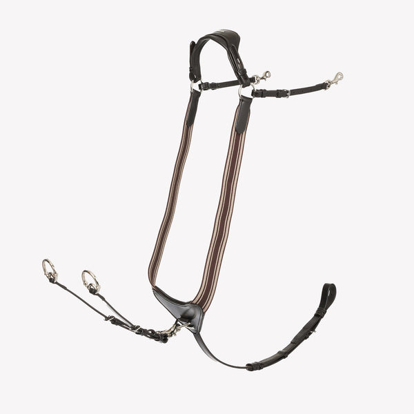LeMieux Arika Elasticated Breastplate - Havana/Silver