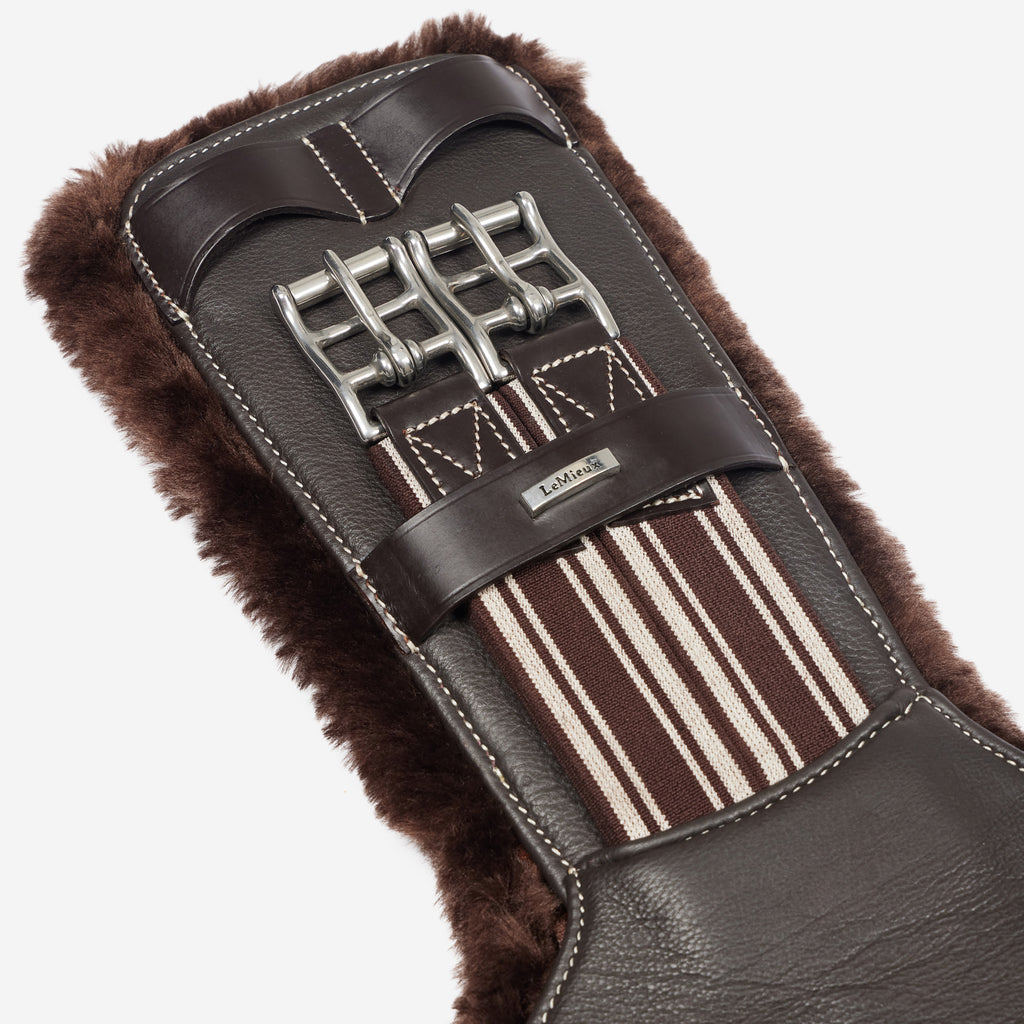 LeMieux Arika Simuwool Contoured Short Stud Girth - Brown