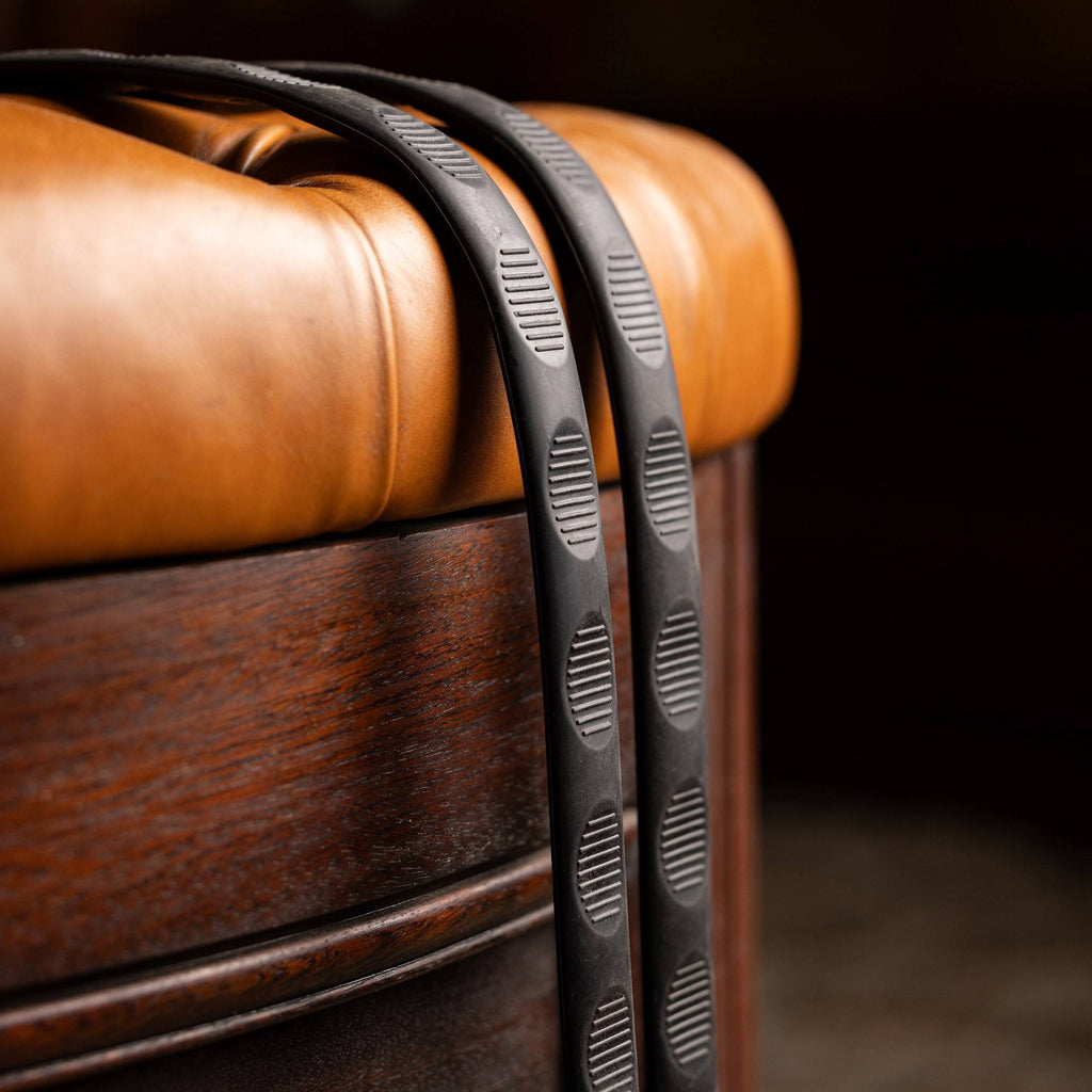 LeMieux Magna Grip Rubber Reins - Brown/Silver