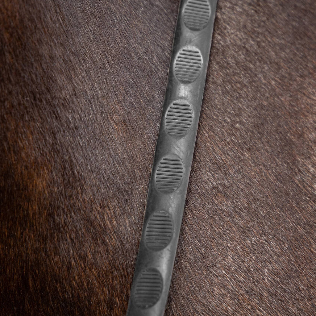 LeMieux Magna Grip Rubber Reins - Black/Silver