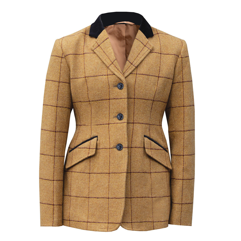 Equetech Junior Wheatley Deluxe Tweed Riding Jacket - Brown
