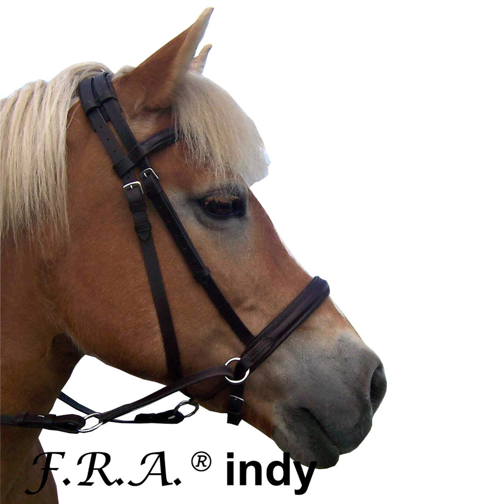 F.R.A Indy Bitless Bridle with Reins - Black