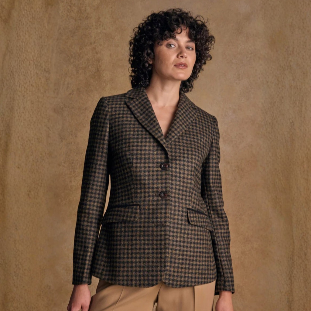 Jack Murphy Ladies Tara Tweed Hacking Jacket - Earth Check