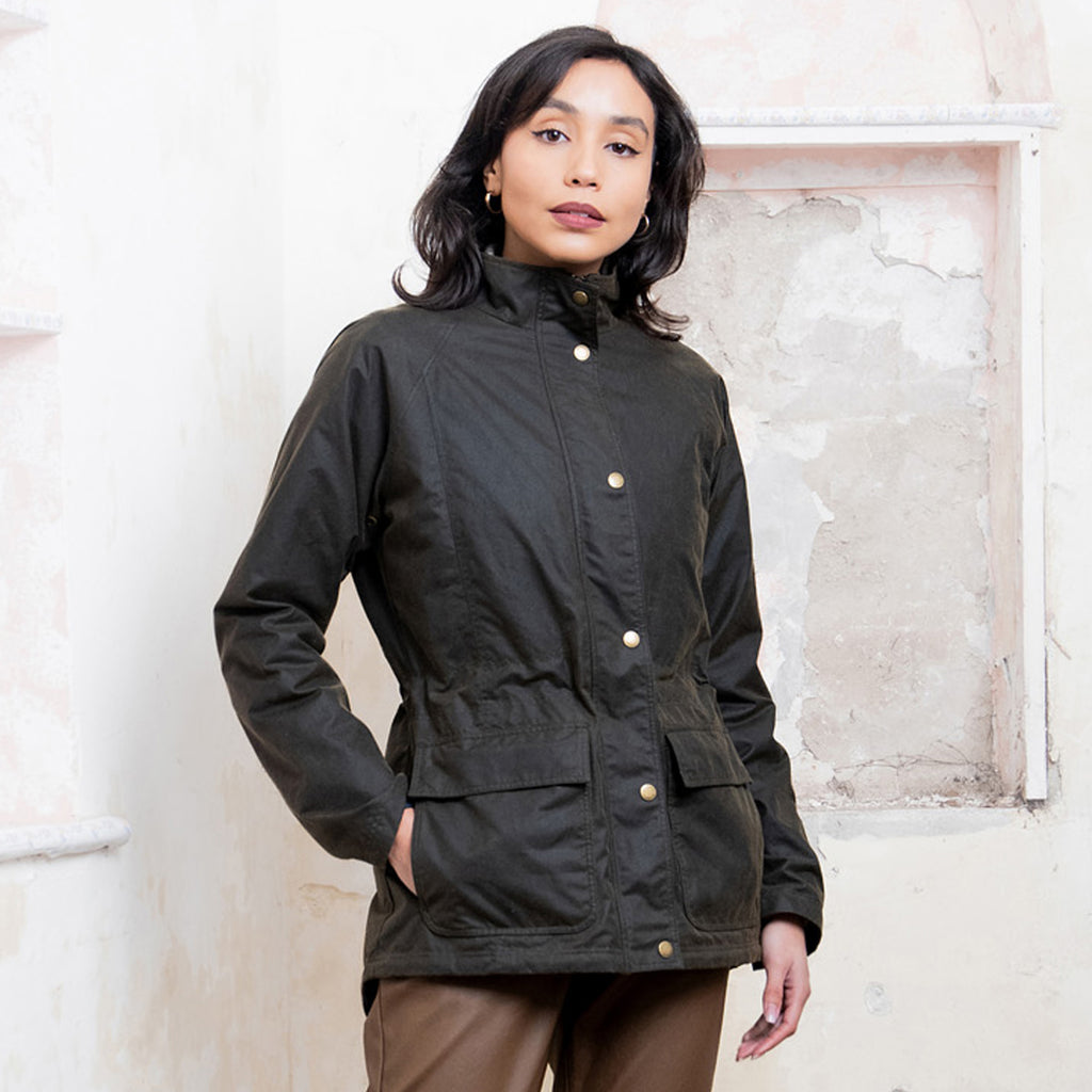 Jack Murphy Ladies Sally Wax Jacket - Olive