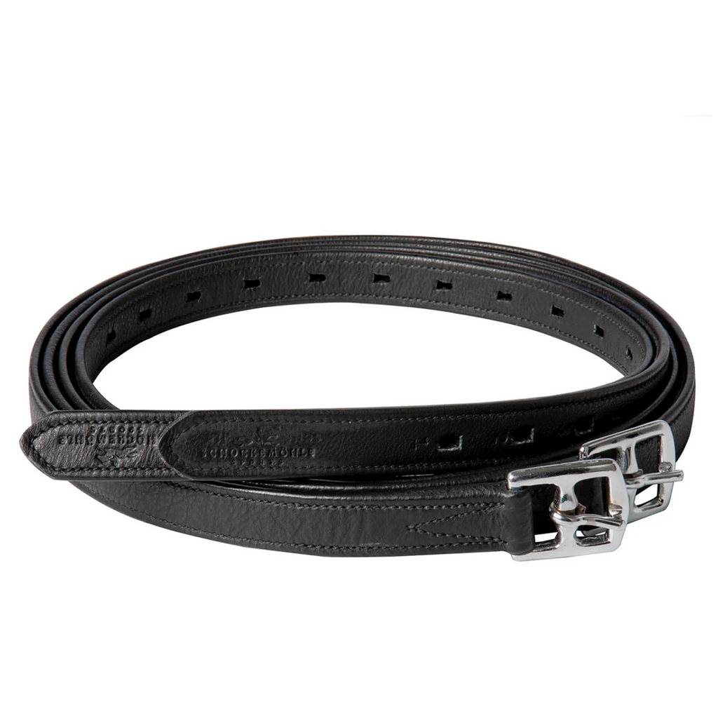 Schockemohle Colorado Stirrup Leathers - Black/Silver