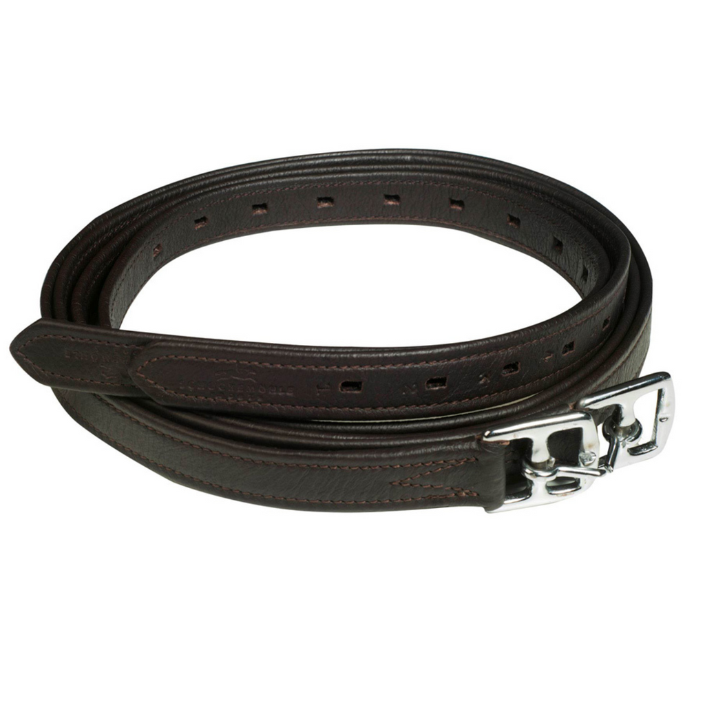 Schockemohle Colorado Stirrup Leathers - Espresso/Silver
