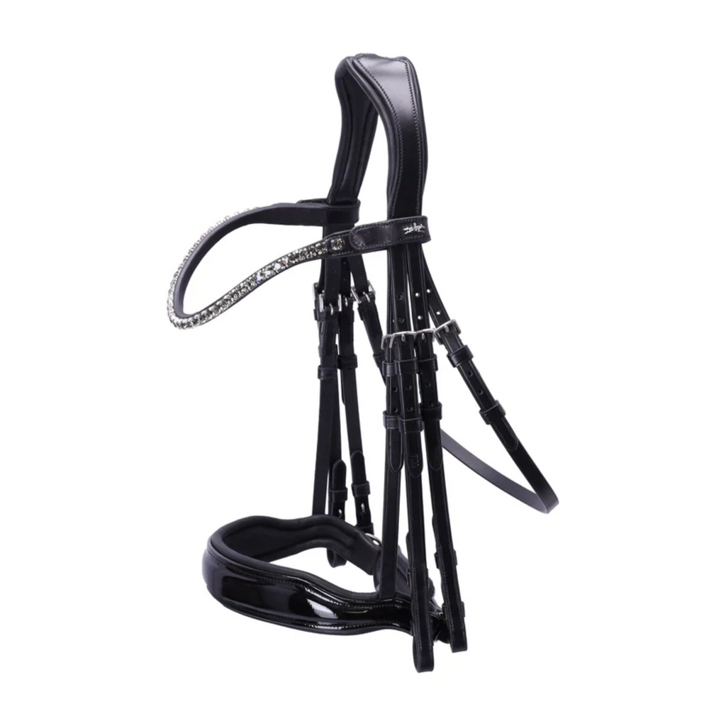 Schockemohle Milazzo Bridle - Black/Patent/Grey