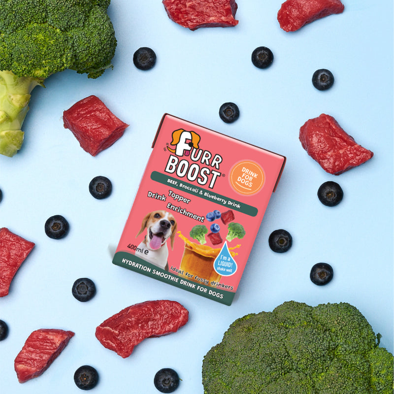 Furr Boost Beef Broccoli and Blueberry Dog Drink - 400ml