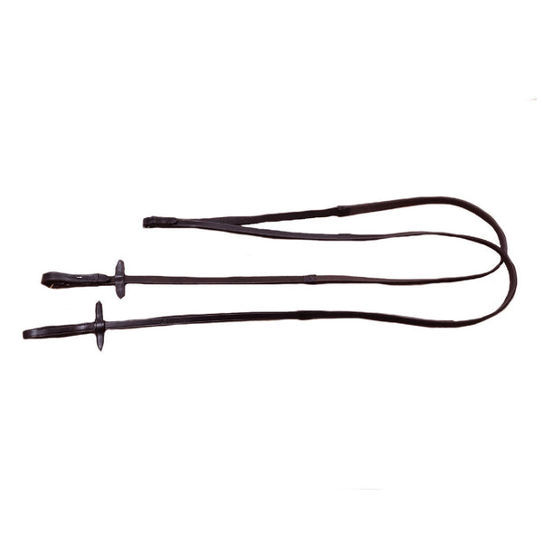 EcoRider Plain Inside Rubber Grip Reins 1/2 - Black