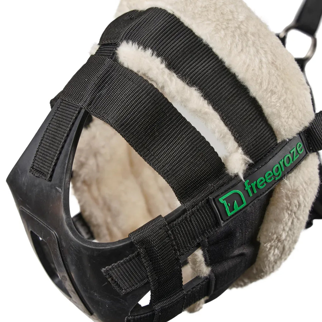 FreeGraze AirFlow Grazing Muzzle Padded - Black