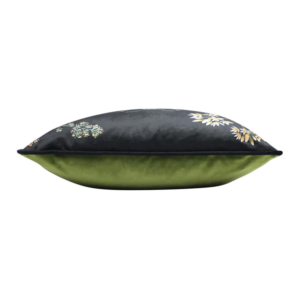 Evans Lichfield Midnight Garden Bee Feather Filled Cushion - Black