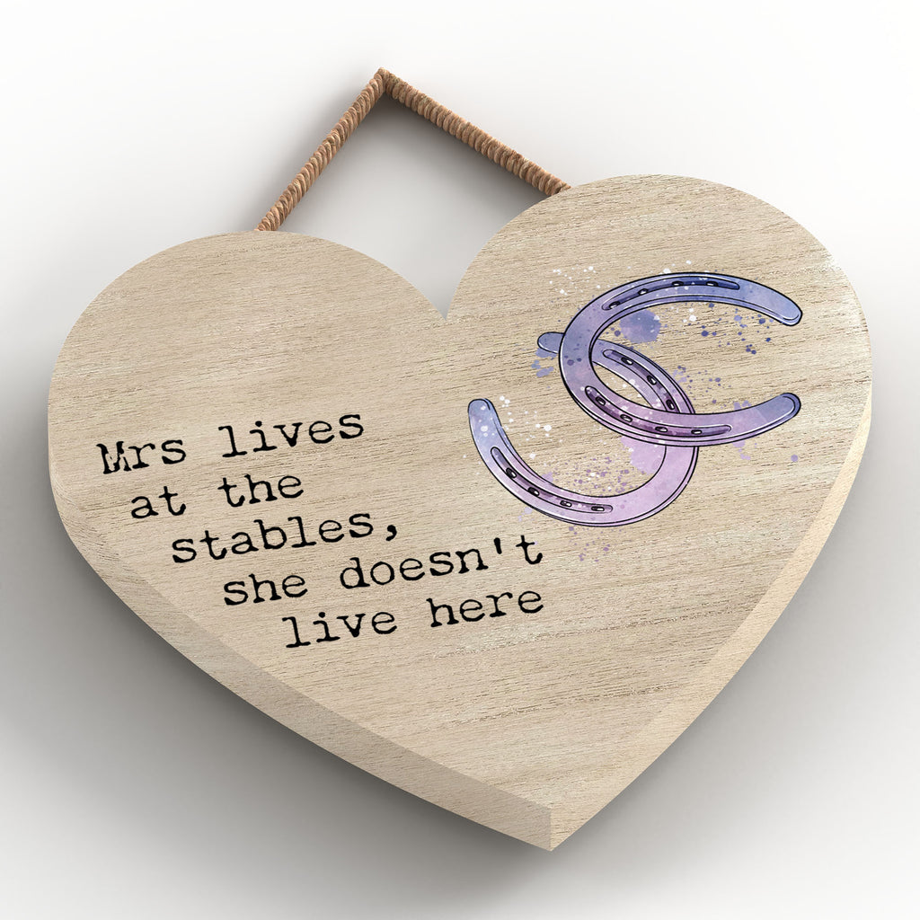 Lives At The Stables Small Heart Plaque