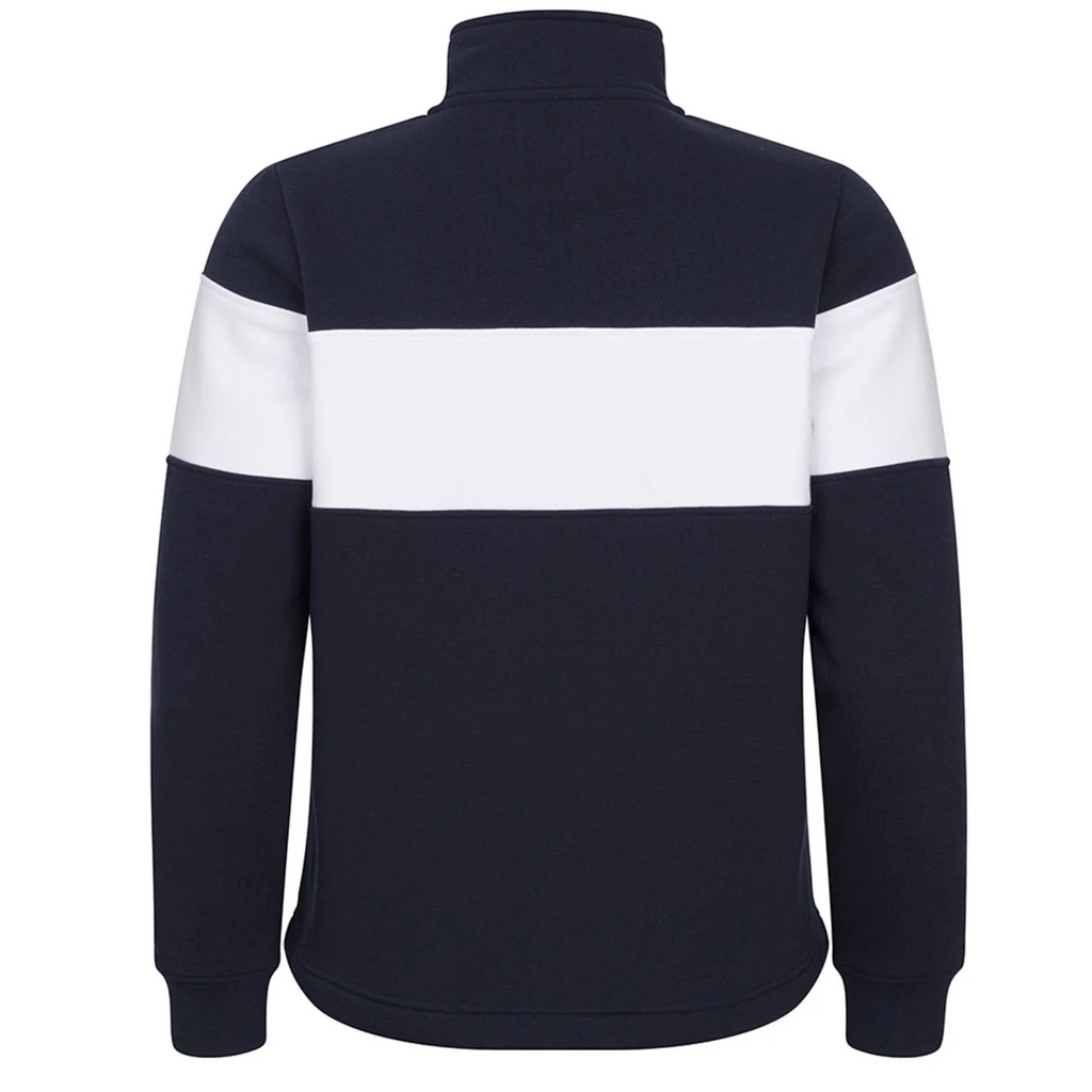Hoggs Of Fife Mens Dumfries 1888 1/4 Zip Jumper - Navy/White