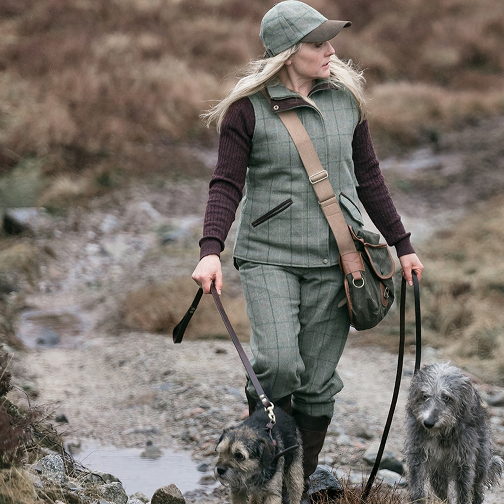 Hoggs of Fife Ladies Roslin Tweed Waistcoat - Spring Bracken