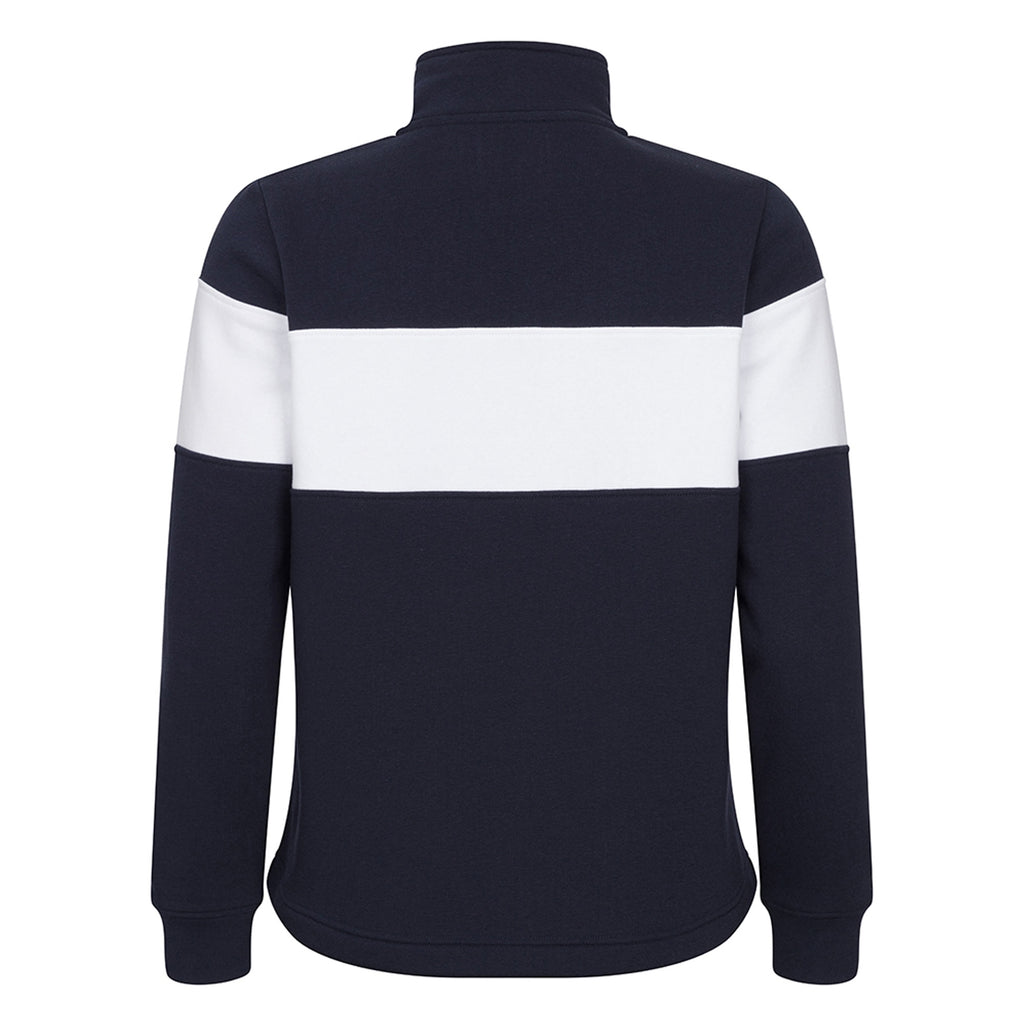 Hoggs of Fife Ladies Dumfries 1888 1/4 Zip Jumper - Navy/White
