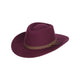 Hoggs of Fife Perth Crushable Felt Hat - Merlot