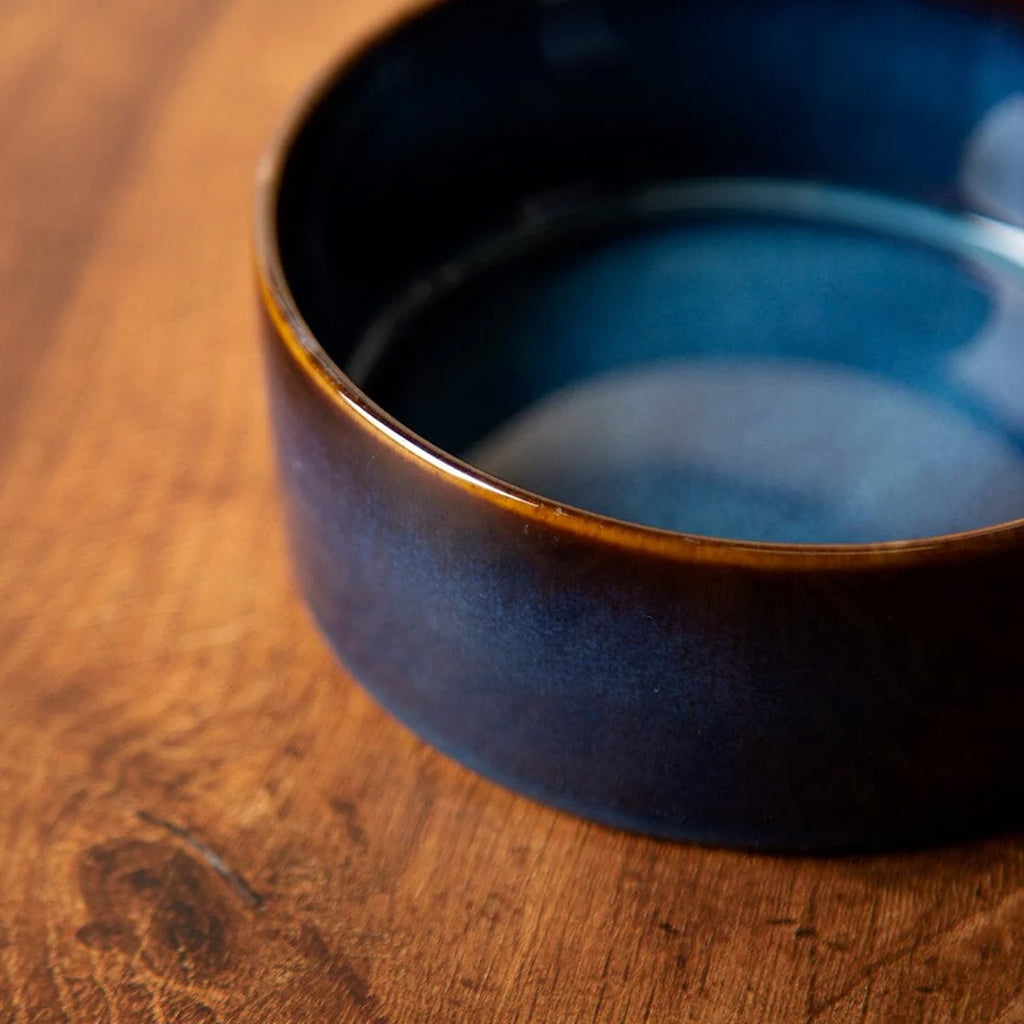 Scruffs Reactive Glaze Food Bowl - Midnight