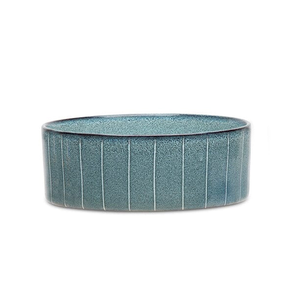 Scruffs Reactive Glaze Food Bowl - Pinstripe