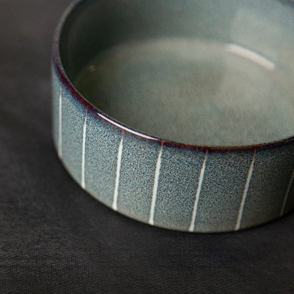 Scruffs Reactive Glaze Food Bowl - Pinstripe