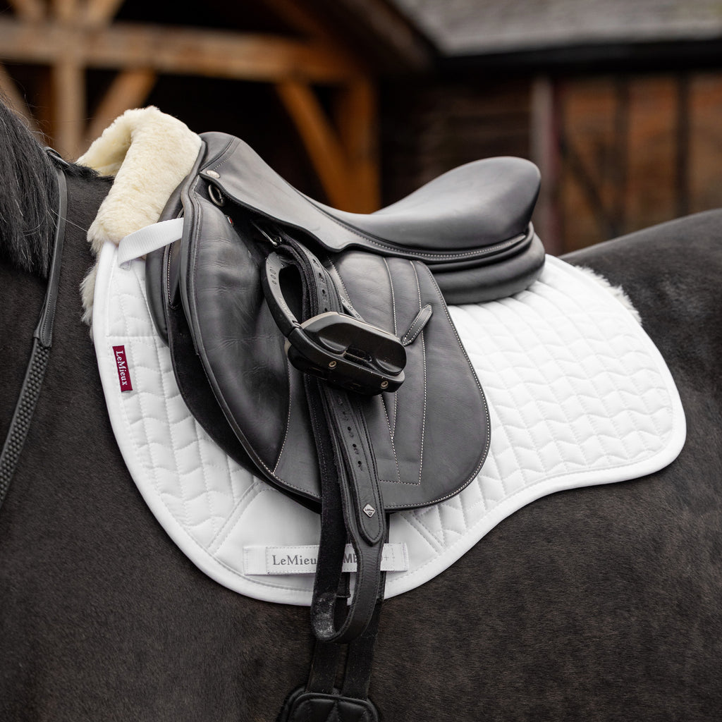 LeMieux Merino+ Half Lined GP Square - White/Natural