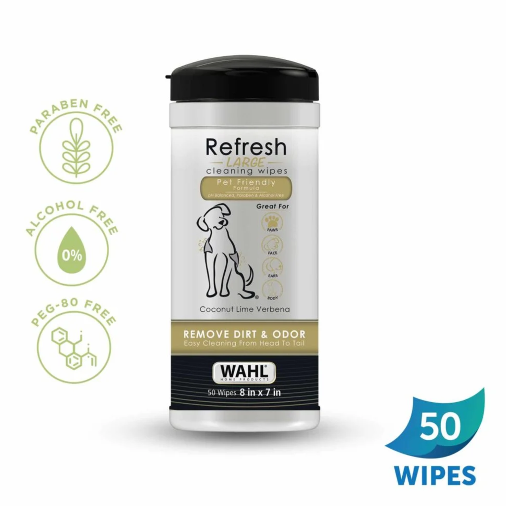 Wahl Refresh Dog Cleaning Wipes - Coconut Lime