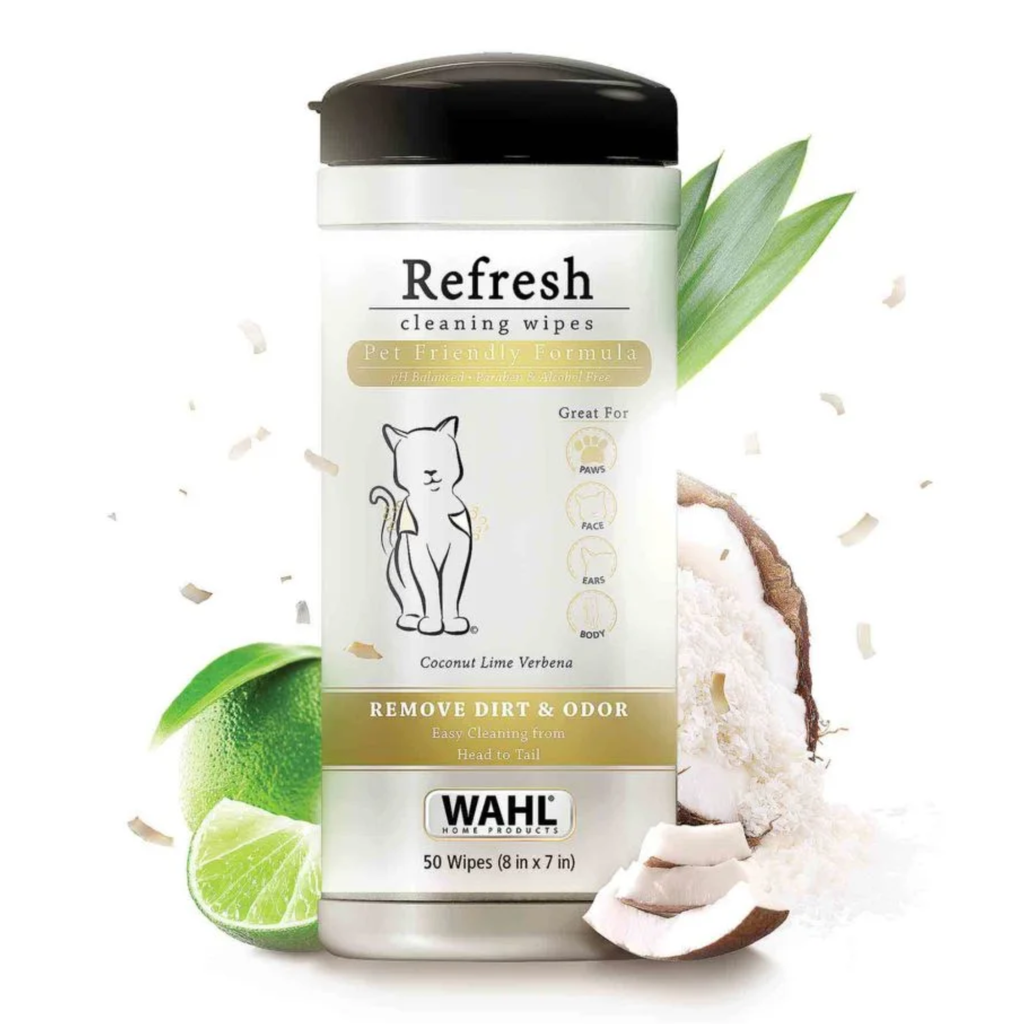 Wahl Refresh Cat Cleaning Wipes - Coconut Lime