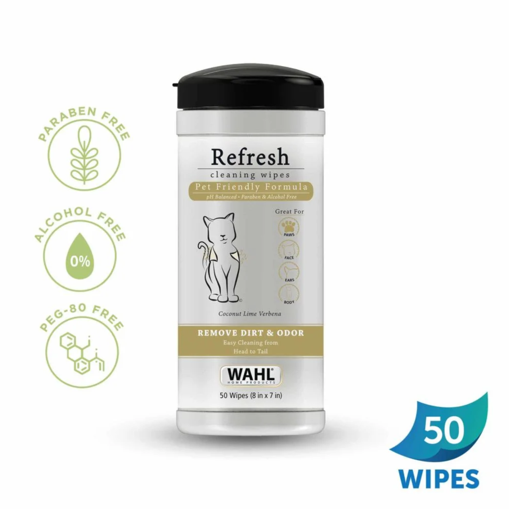 Wahl Refresh Cat Cleaning Wipes - Coconut Lime