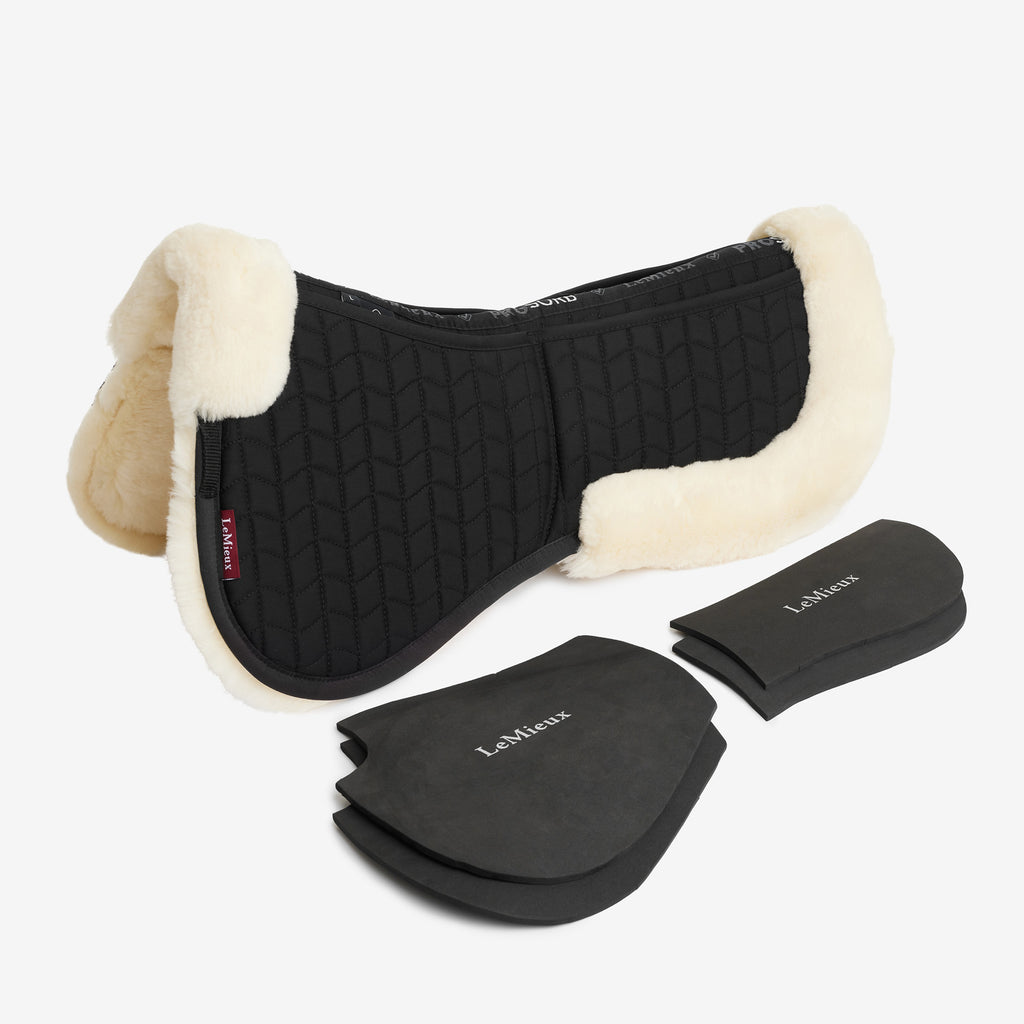 LeMieux Merino+ ProSorb 2 Pocket Half Pad - Black/Natural