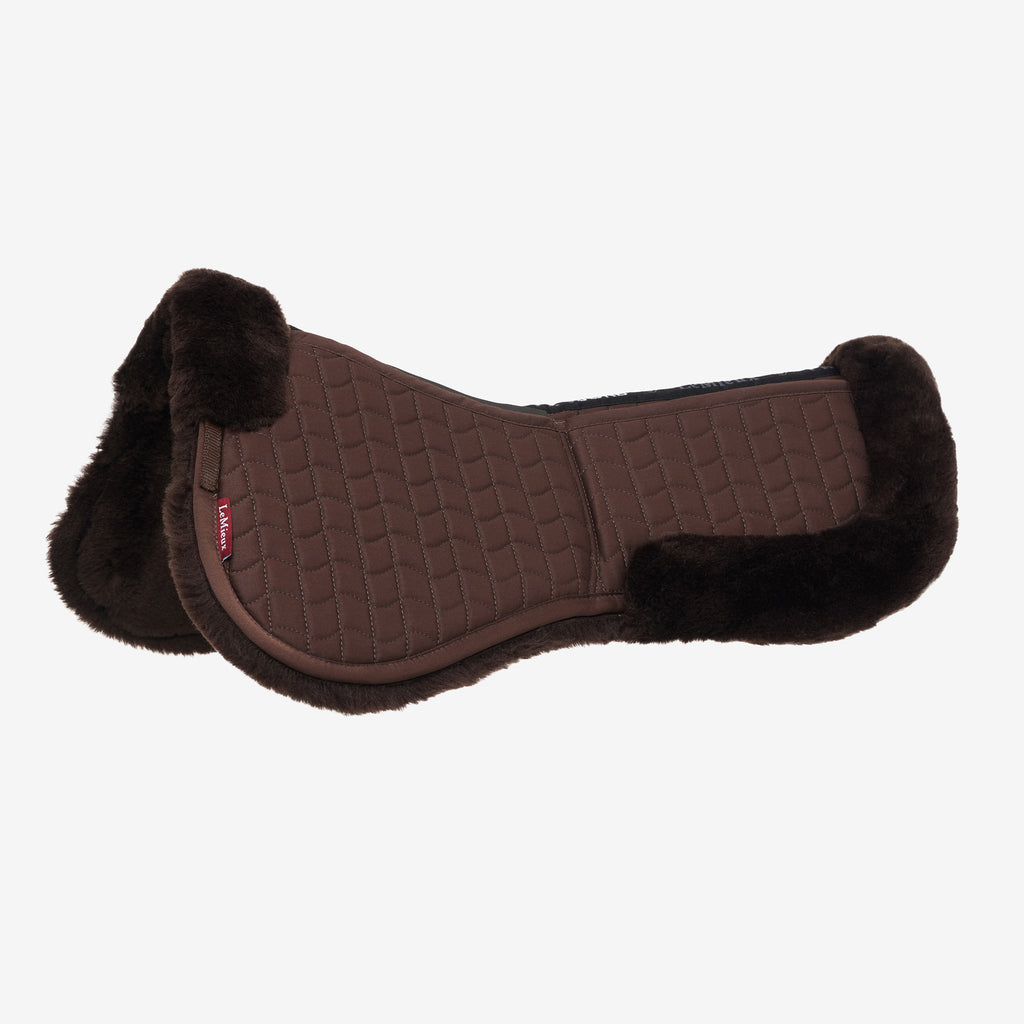LeMieux Merino+ ProSorb 2 Pocket Half Pad - Brown/Brown