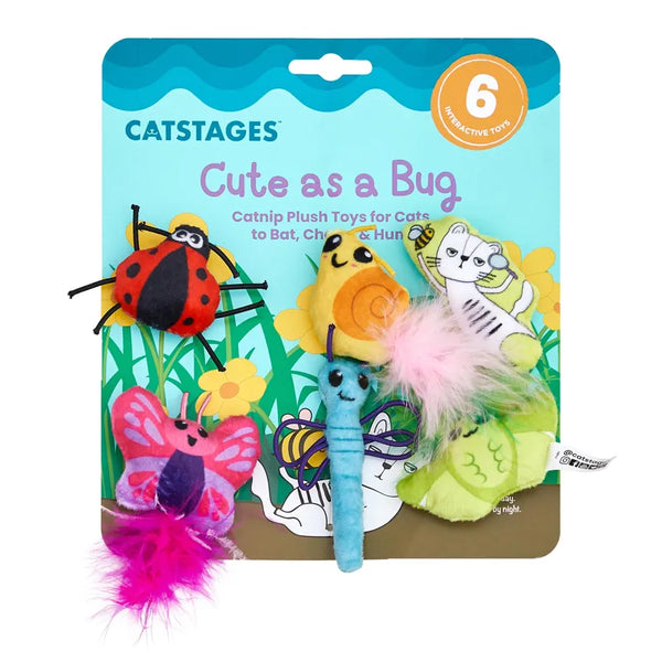 Cute as a Bug Cat Toys - 6 Pack
