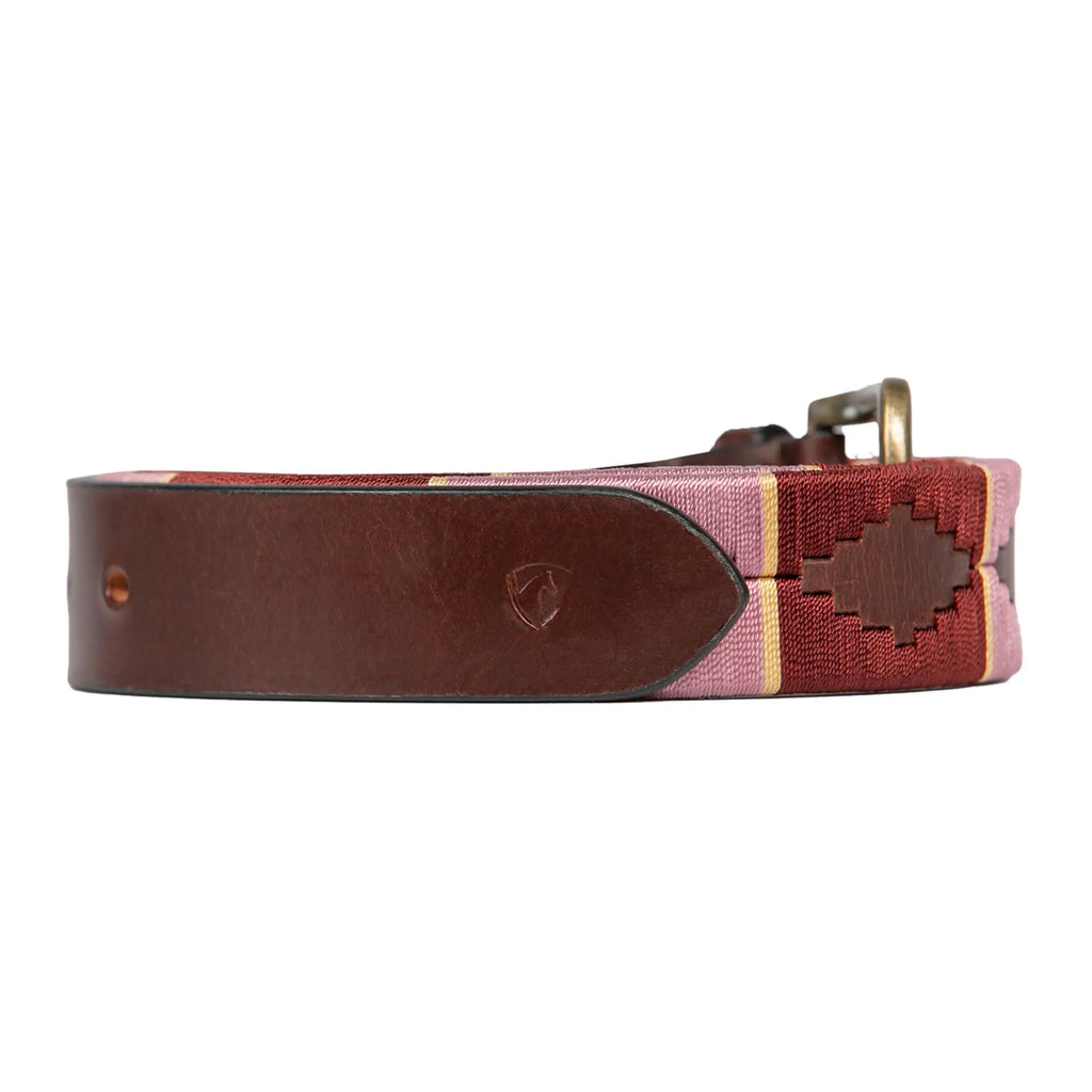 Hy Equestrian Polo Belt - Purple/Pink/Beige