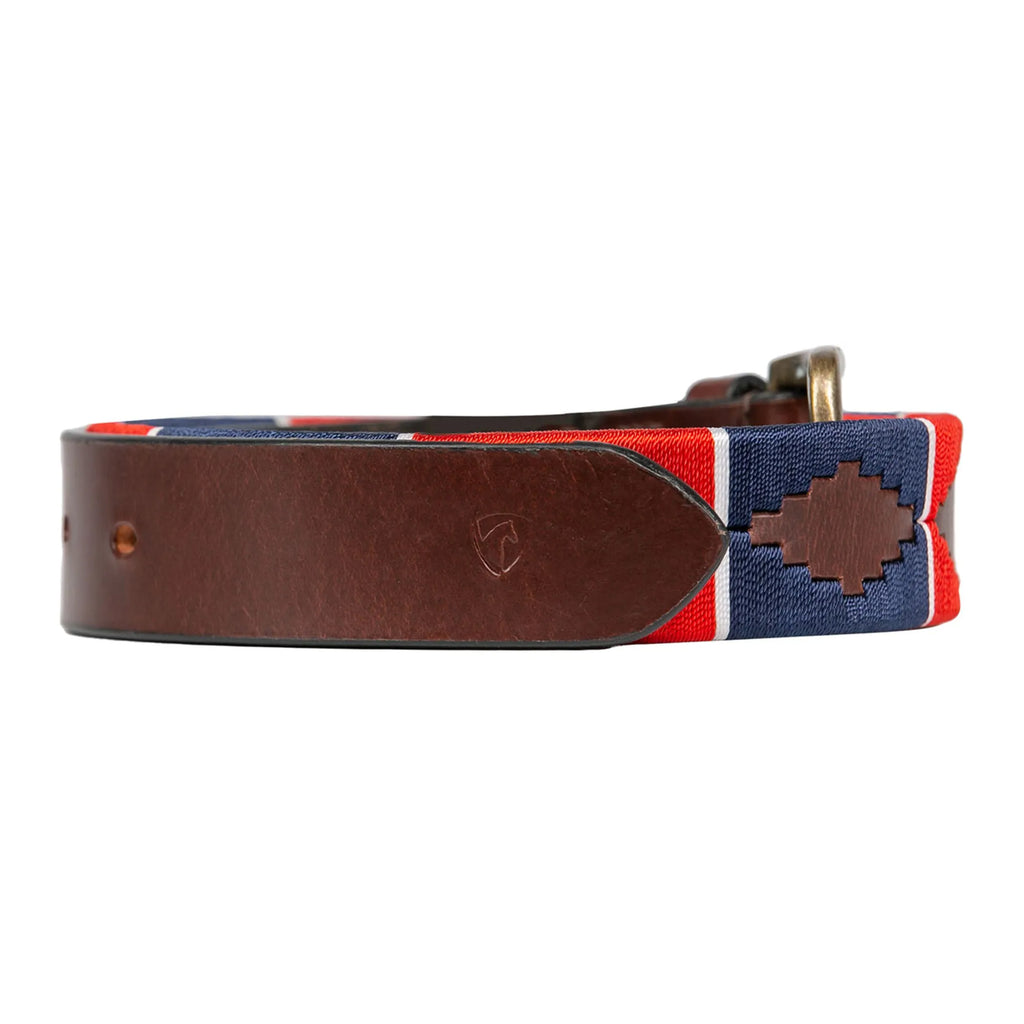 Hy Equestrian Polo Belt - Red/Navy/White