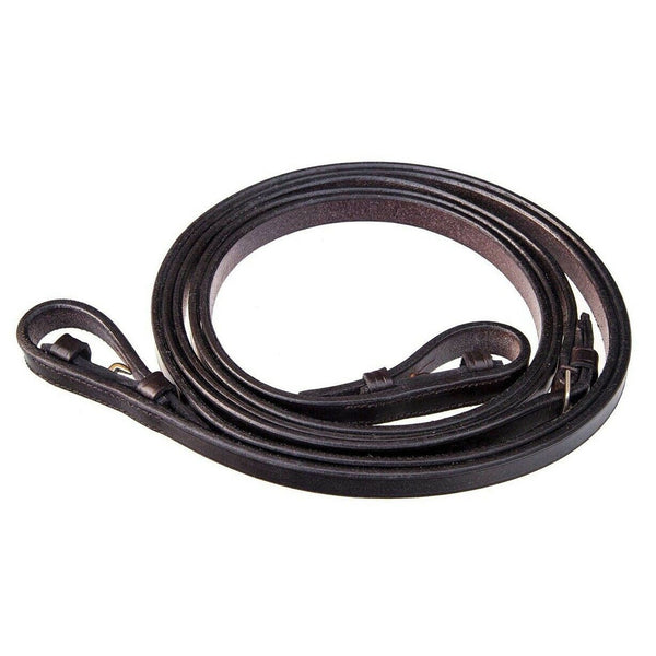 EcoRider Plain Leather Grip Reins 5/8 - Brown