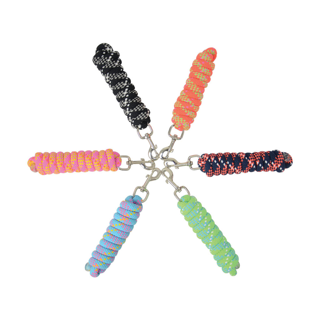 Hy Fleck Lead Rope - - Blue/Hot Pink/Yellow 2 metres