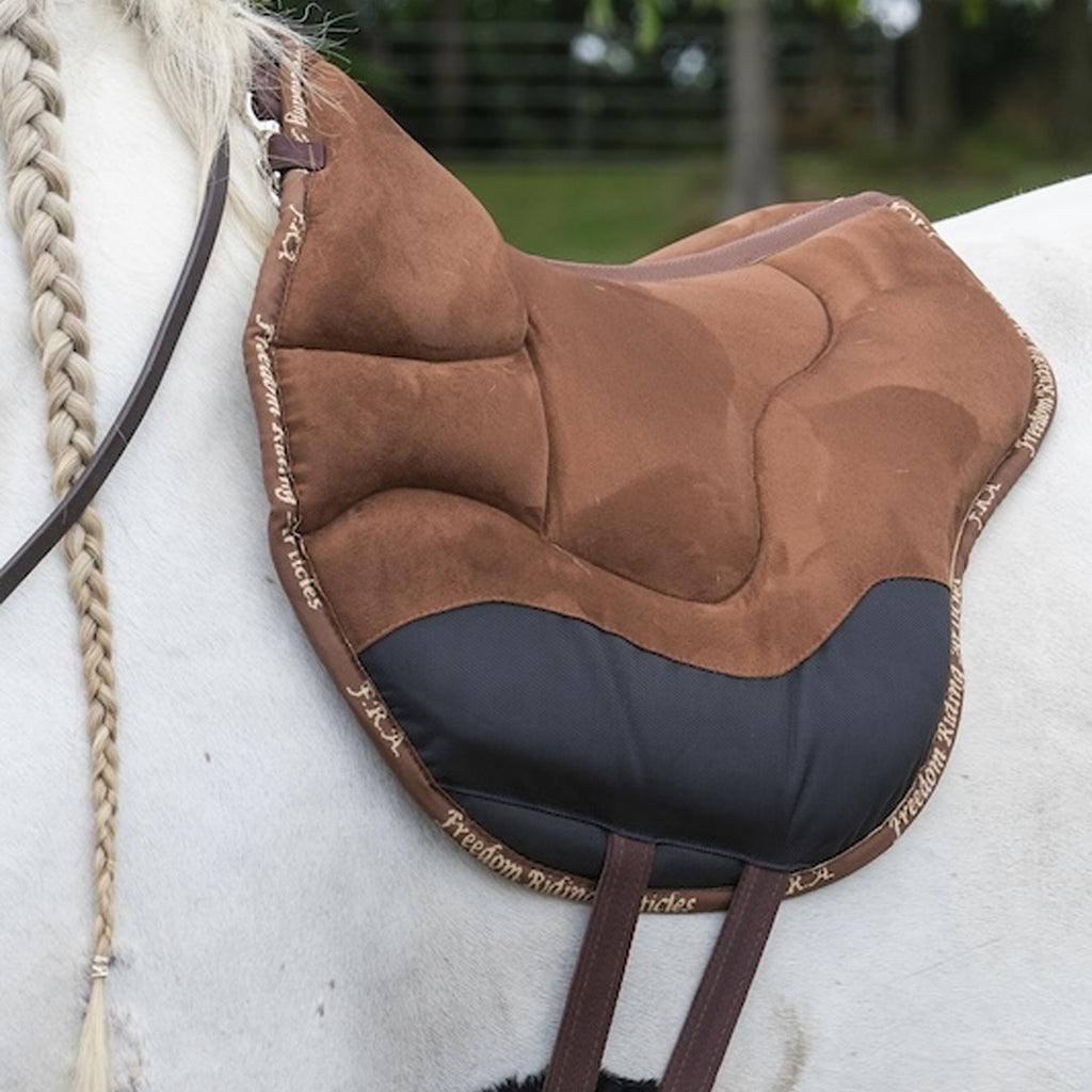 F.R.A Dardo Basic Bareback Pad - Brown Suede