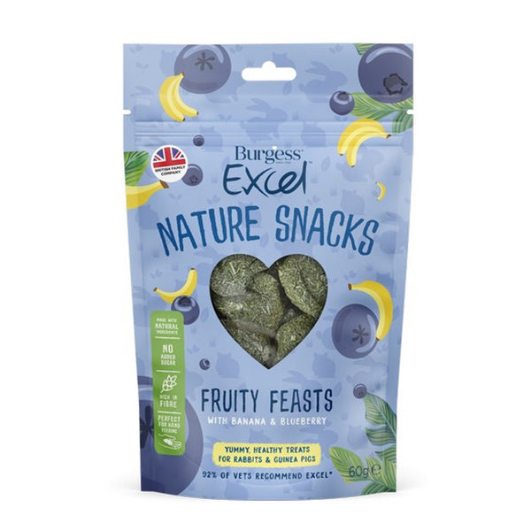 Burgess Excel Fruity Feasts with Banana and Blueberry - 60g