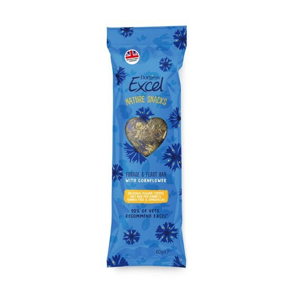 Burgess Excel Forage and Feast Bar 60g - Cornflower