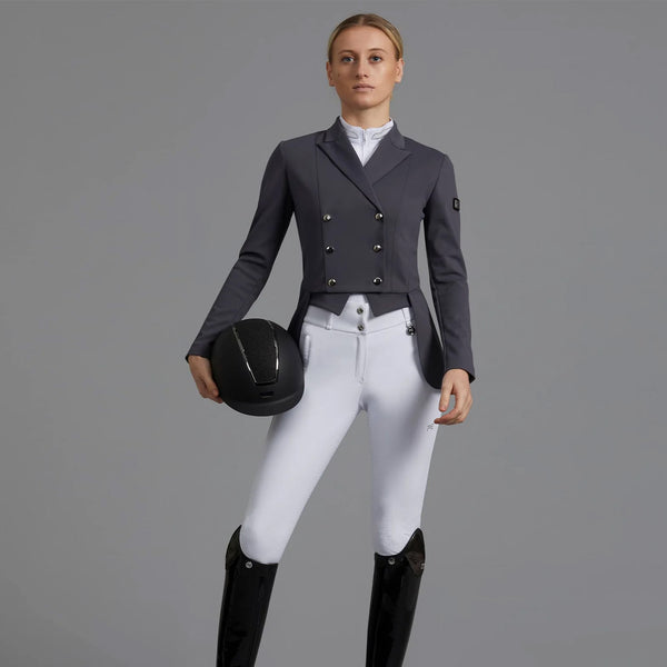 Premier Equine Capriole Ladies Short Tail Dressage Jacket - Grey