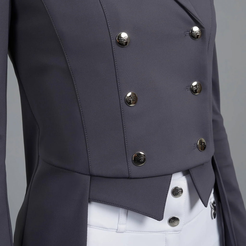 Premier Equine Capriole Ladies Short Tail Dressage Jacket - Grey