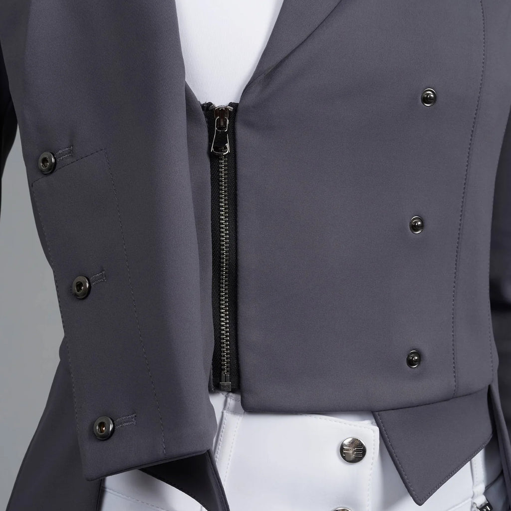 Premier Equine Capriole Ladies Short Tail Dressage Jacket - Grey