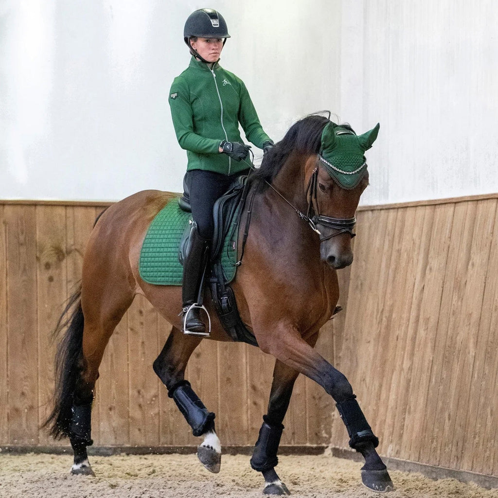 LeMieux Suede Dressage Square - Hunter Green