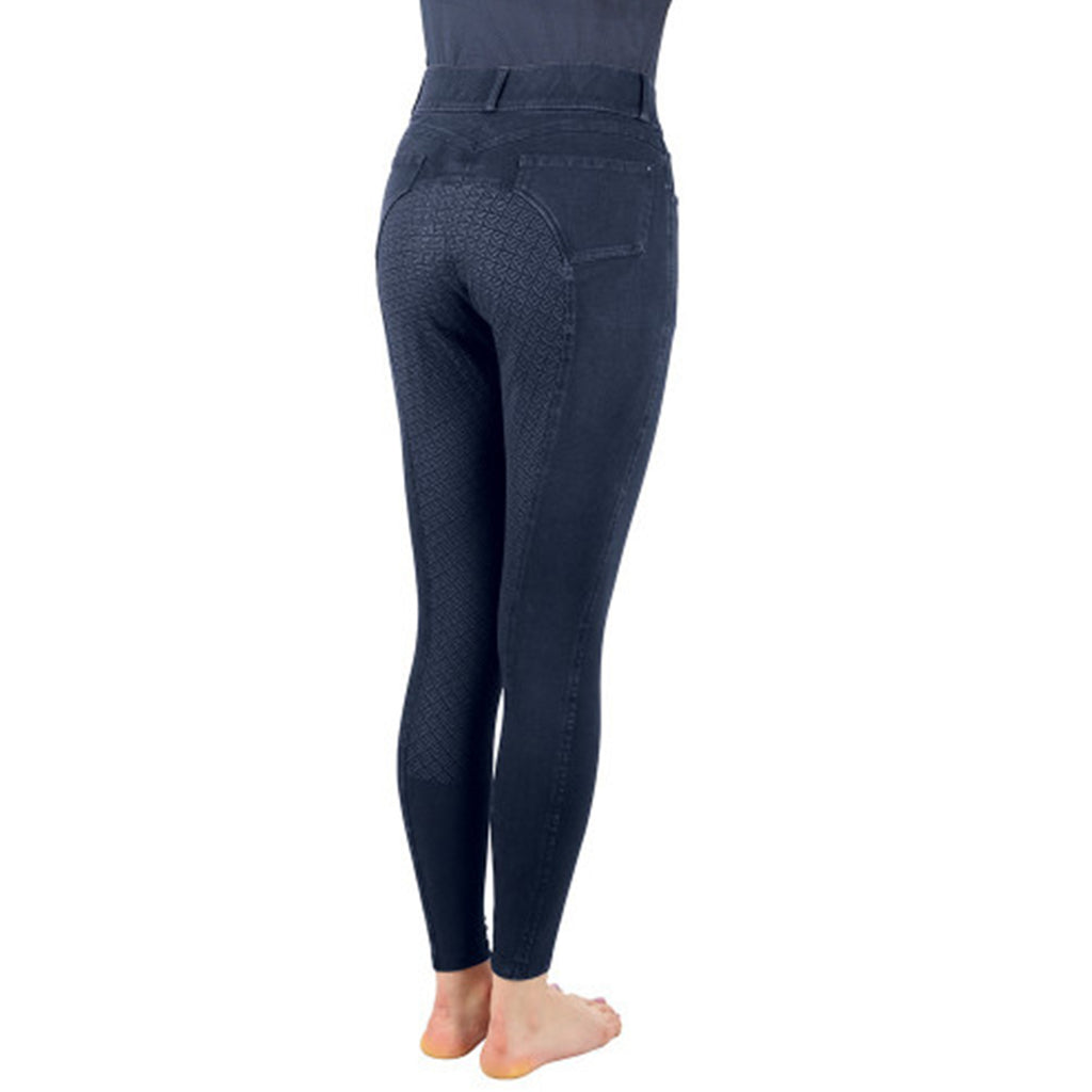 Hy Equestrian Elevate Mizs Denim Breeches - Dark Blue