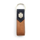 Fairfax and Favor Suede Keyring - Tan/Navy
