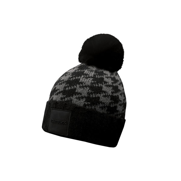 Equetech Houndstooth Waterproof Knit Headband - Black/Grey