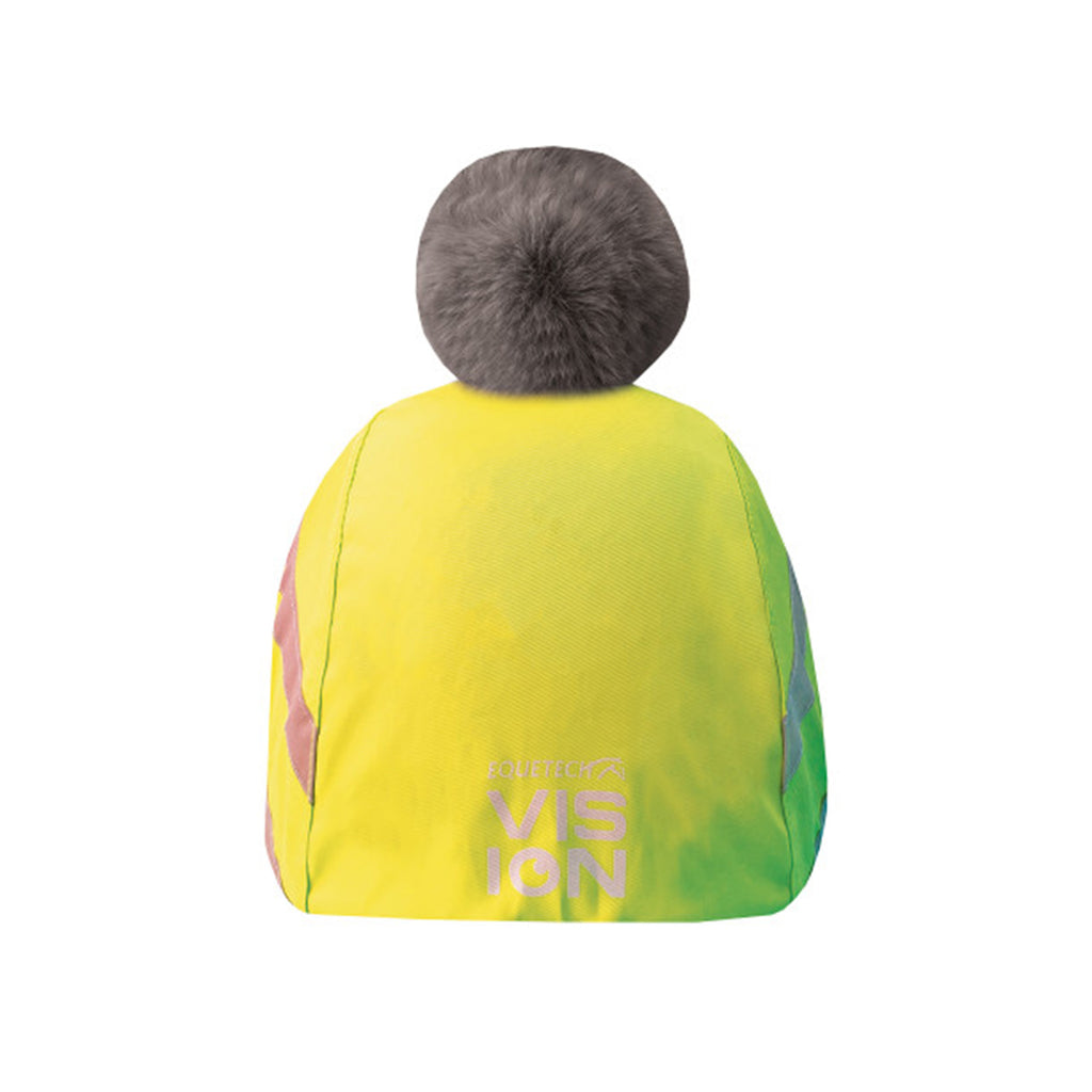 Equetech Childrens  Hi Vis Vision Deluxe Pom Hat Silk - Yellow