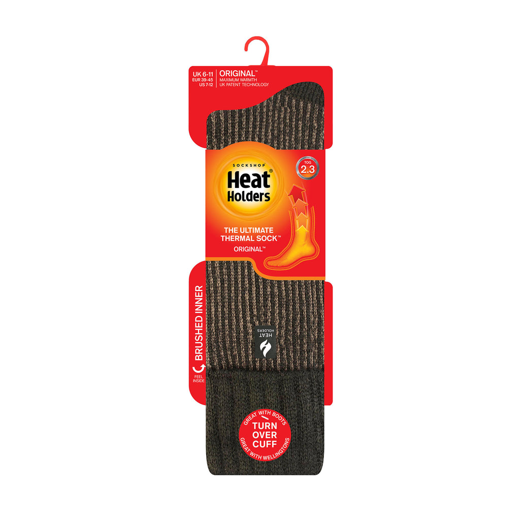 Heat Holders Mens Buzzard Welly Socks - Forest Green